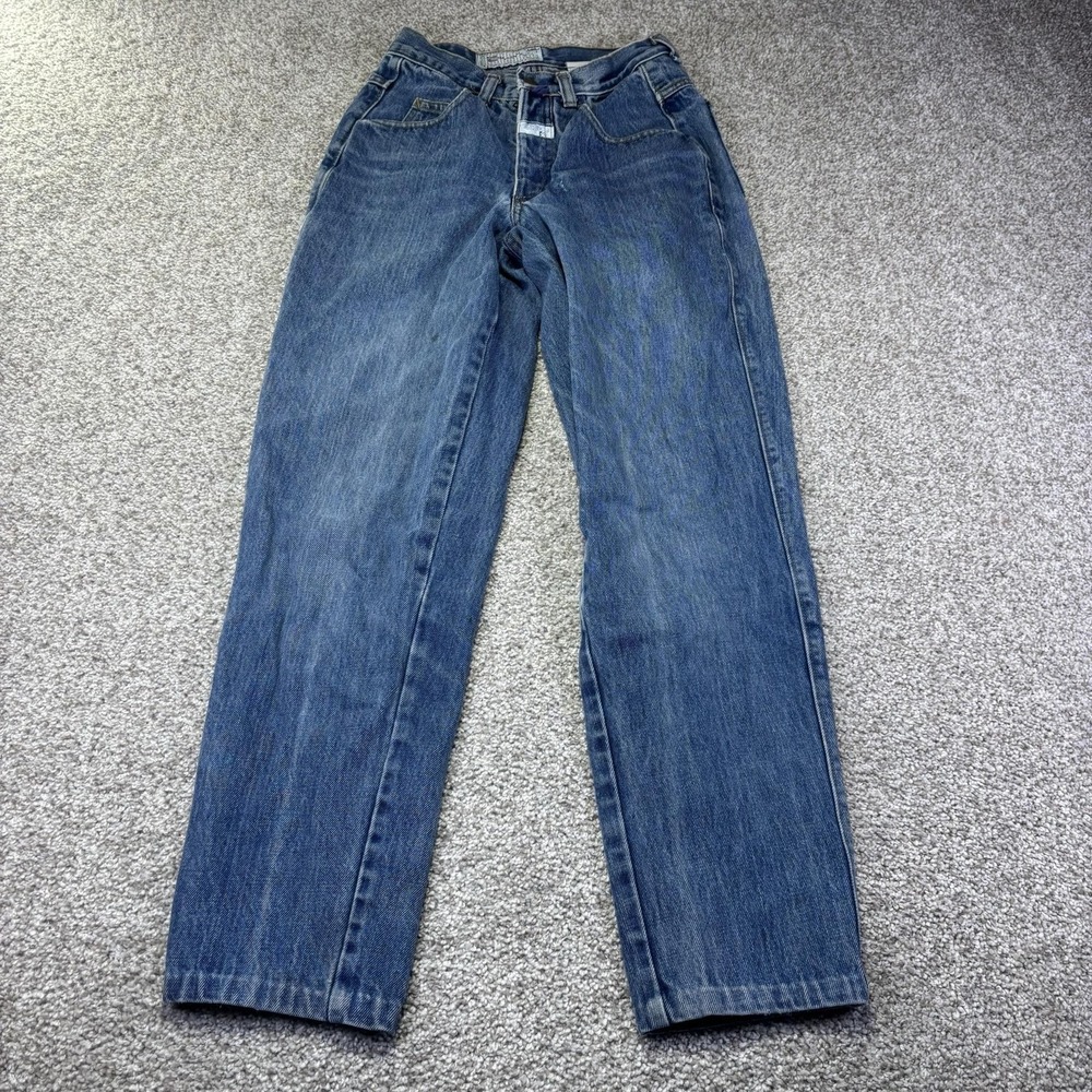 Marithe Francois Girbaud Jeans Womens 24 Blue Straight Denim Logo Casual Vintage